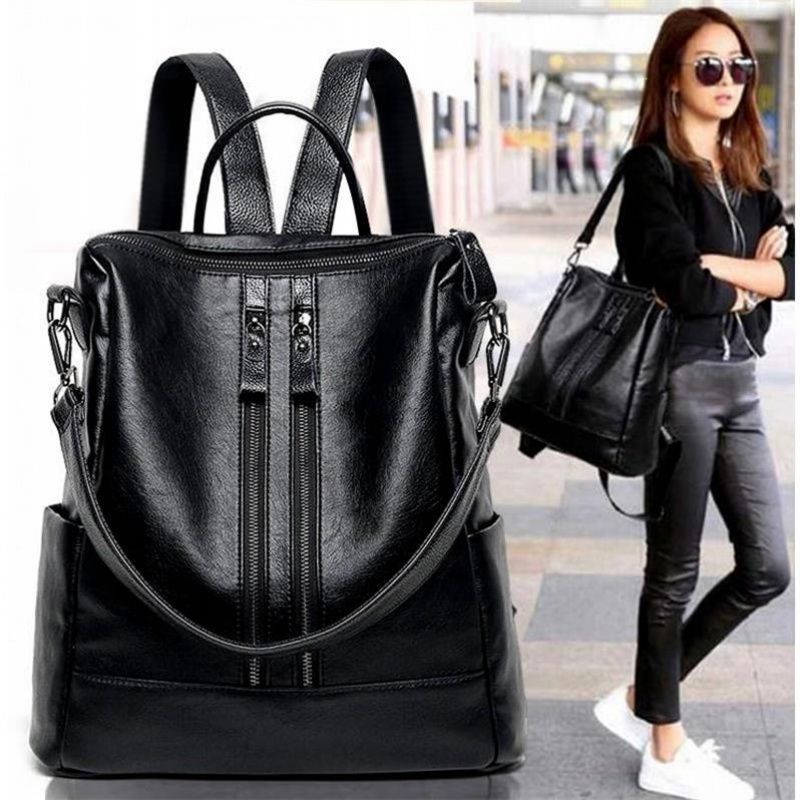 Fashion Backpack Women - Zaino da donna in morbida pelle